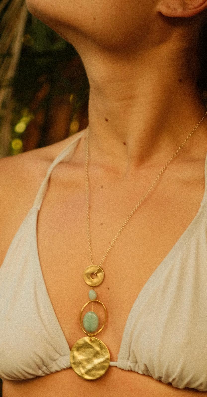 Sky Blue Stone Necklace